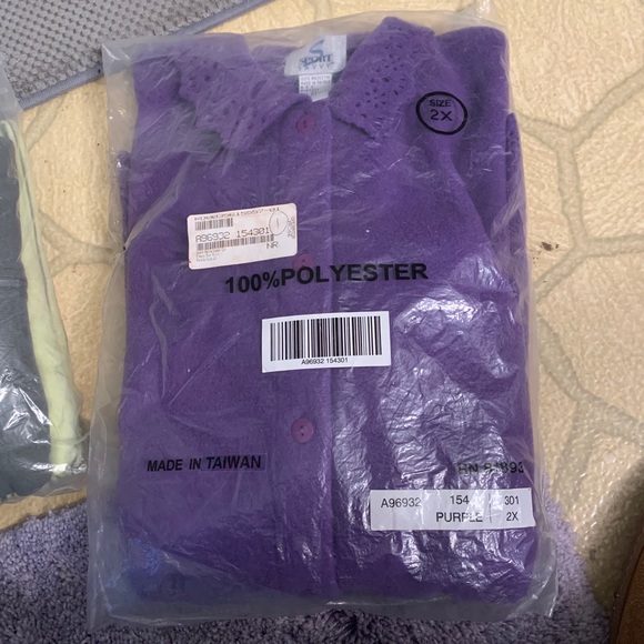 Sport Savvy purple fleece jacket 2X - Picture 7 of 7